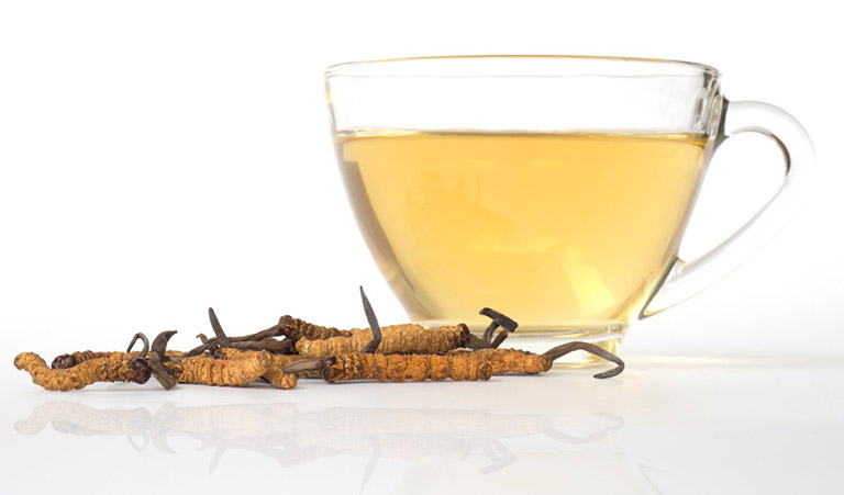 Sử dụng đông trùng hạ thảo khô hãm trà